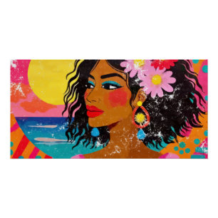 Tropical Goddess - Vibrant Pop Art Poster
