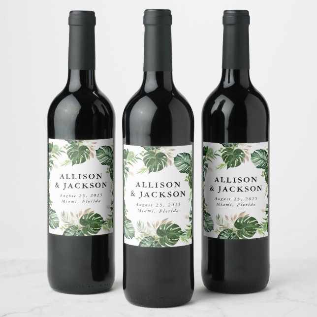 Tropical Gold | Personalised Wine Label (Bottles)