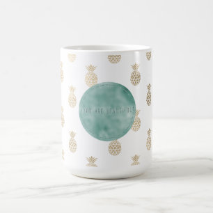 Tropical Gold Pineapples Coffee Mug