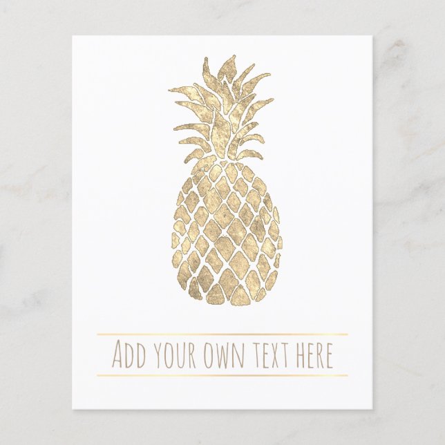 tropical golden pineapple flyer (Front)