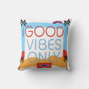 Tropical "Good Vibes Only" with Cassette Cushion