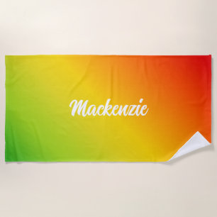 Tropical Gradient Island Beach Towel
