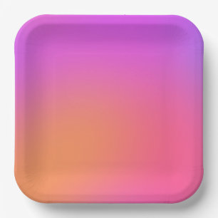 Tropical Gradient Paper Plate