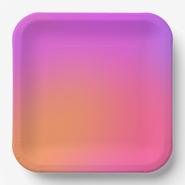 Tropical Gradient Paper Plate (Front)