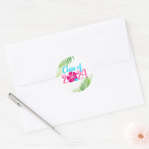 Tropical Graduation Class of 2024 Envelope Seals