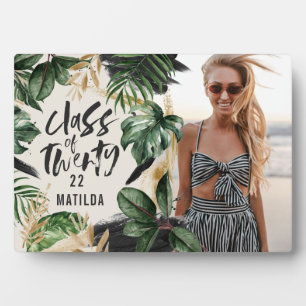 Tropical graduation class of modern botanical  plaque