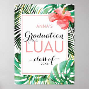 Tropical Graduation Luau Party Welcome Sign