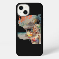 Tropical Graphic Summer Vibes Beach Watercolor