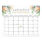 Tropical Green Baby Shower Guess Due Date Calendar