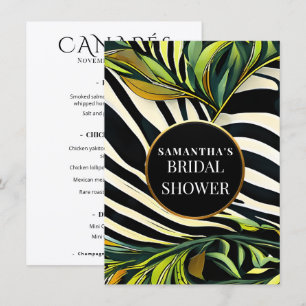 Tropical Green Botanical Menu Modern Elegant Desig
