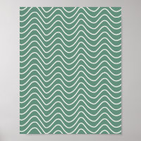 Tropical Green Chevron Pattern Minimal Zigzag