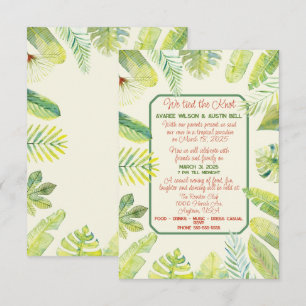 Tropical Green Foliage Invitation