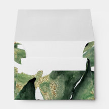Tropical | Green & Gold | Minimalistic Envelope