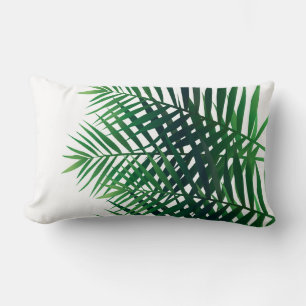 Tropical Green Island Ferns Lumbar Cushion