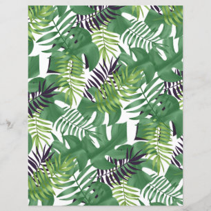 Tropical Green Jungle Pattern Scrapbook Paper