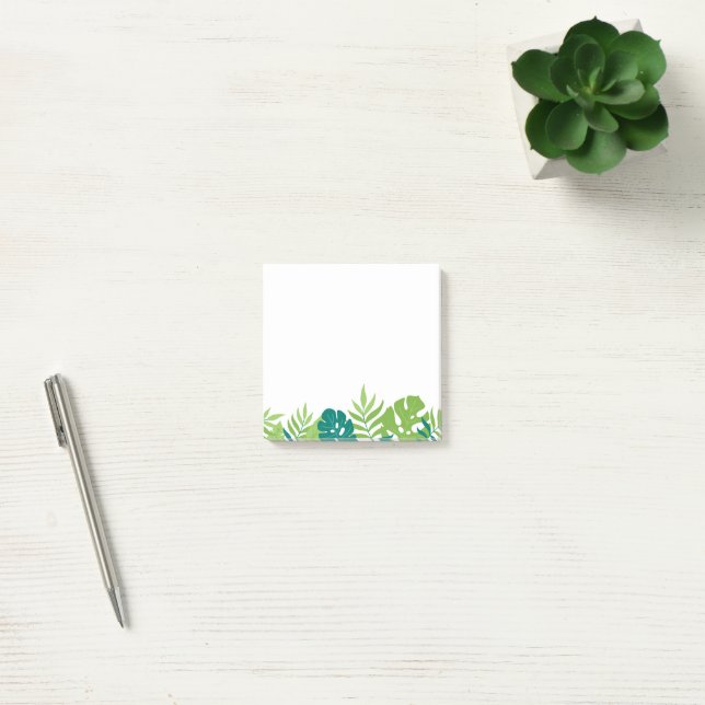 Tropical Green Leaf Post-it Notes (Office)