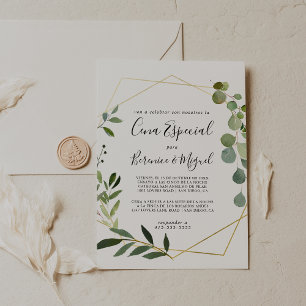 Tropical Green Leaves Cena Especial Invitation