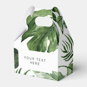 Tropical green leaves Party Favor boxes