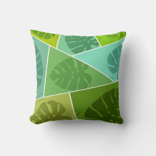 TROPICAL GREEN LEAVES PATTERN  CUSHION