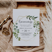 Tropical Green Leaves Quinceañera Birthday Party