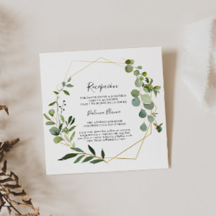 Tropical Green Leaves Spanish Wedding Reception Enclosure Card