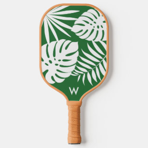 Tropical Green Monogram Pickleball Paddle