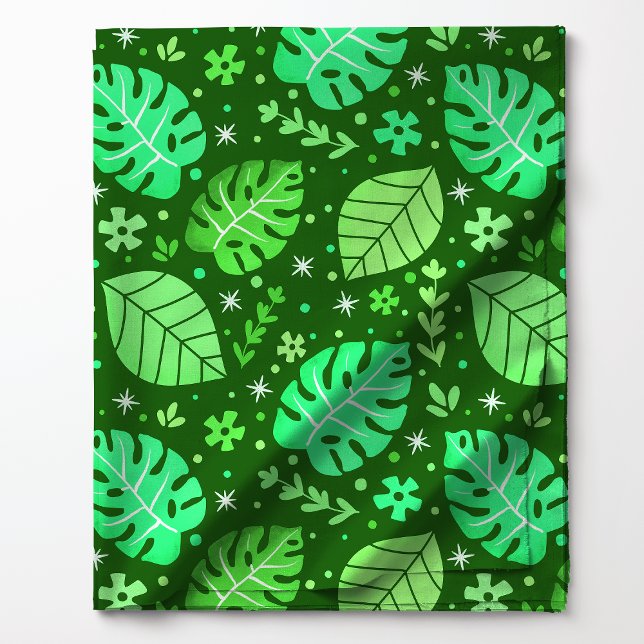 Tropical Green Monstera Leaf Fabric (Creator Uploaded)