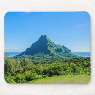 Tropical green Moorea mousepad