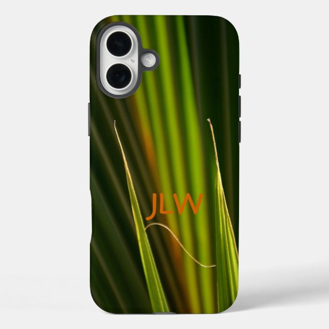 Tropical Green Palm Fronds Customisable Case-Mate iPhone Case (Back)