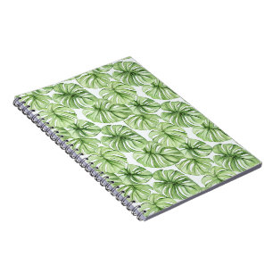 Tropical Green Palm Leaves Notebook