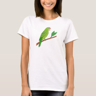 Tropical green parakeet T-Shirt