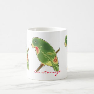 Tropical Green Parakeet Thunder_Cove Coffee Mug