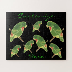 Tropical Green Parakeet Thunder_Cove Jigsaw Puzzle