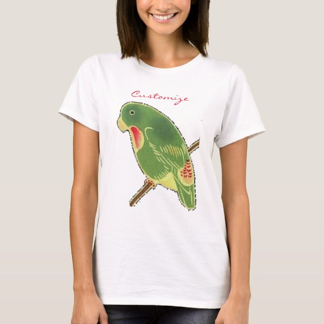 Tropical Green Parakeet Thunder_Cove T-Shirt (Front)
