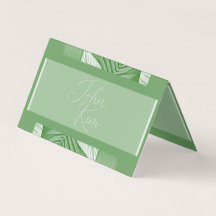 Tropical Green Personalised Wedding Cards