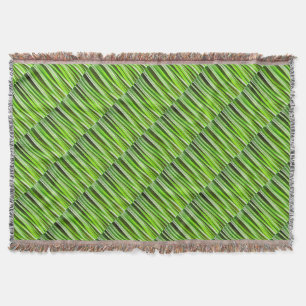 Tropical Green Riverweed Throw Blanket