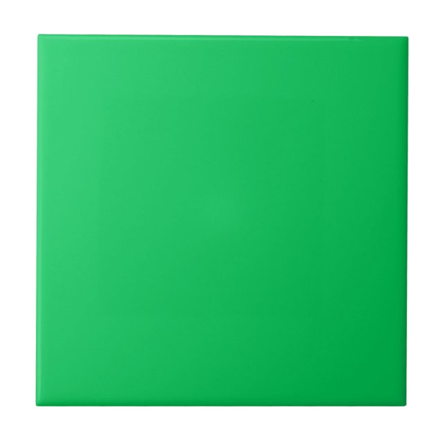 Tropical Green Solid Colour | Classic | Elegant Ceramic Tile (Front)