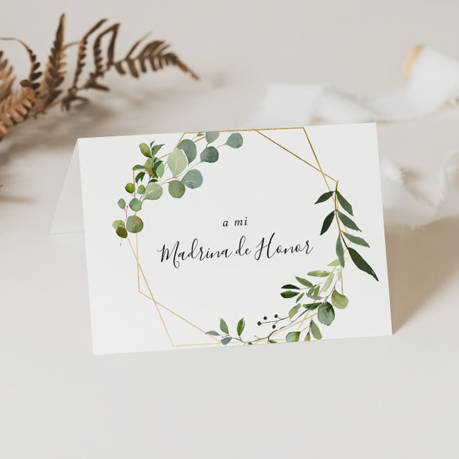 Tropical Green Spanish Bridal Party Thank You Card (Creator Uploaded)