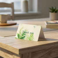 Tropical Greenery botanical leafy thank you card