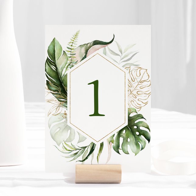 Tropical Greenery Floral Table Numbers (Creator Uploaded)