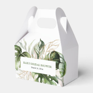 Tropical Greenery Gable Favour Box