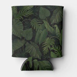 Tropical Greenery: Hand-Drawn Botanical Vintage Can Cooler