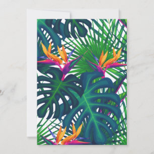 Tropical Greenery Jungle Leaves Paradise  Holiday Card