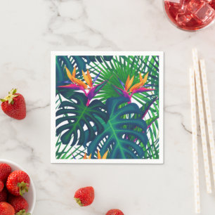Tropical Greenery Jungle Leaves Paradise  Napkin