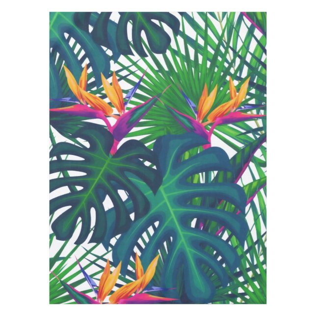Tropical Greenery Jungle Leaves Paradise  Tablecloth (Front)