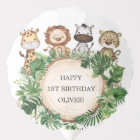 Tropical Greenery Jungle Safari Animals Birthday