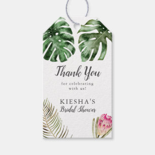 Tropical Greenery Modern Foliage Bridal Shower Gift Tags