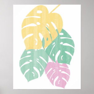Tropical Greenery - Monstera Leaves Poster