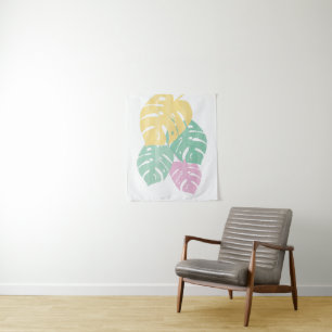 Tropical Greenery - Monstera Leaves Tapestry