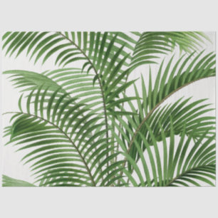 Tropical Greenery Watercolor Palm Tree Leaves Tissue Paper